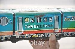 Vintage T. T. I 209 Tina Cloche Train Litho Boite Jouet, Japon
