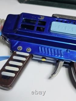 Vintage & Très Rare Chine Tin Toy Mf 947 Mitrailleuse Spatiale À Friction