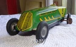 Vintage voiture de course mécanique tole lithographiée marque M&L