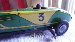 Vintage voiture de course mécanique tole lithographiée marque M&L