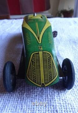 Vintage voiture de course mécanique tole lithographiée marque M&L