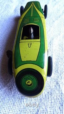 Vintage voiture de course mécanique tole lithographiée marque M&L