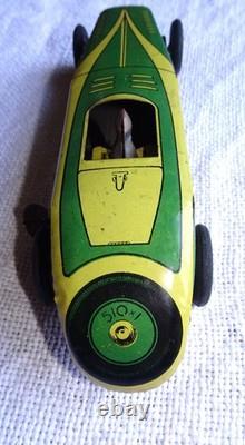 Vintage voiture de course mécanique tole lithographiée marque M&L