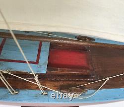 Voilier De Bassin Nova N°7 Type 80/8 Série Luxe Acajou Yacht De Collection Canot
