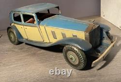 Voiture Ancienne Rolls Royce Mettoy England Bing Tippco Tole Mécanique