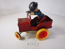 Voiture Mécanique JRD en Tôle Années 40 Modèle Jean-Anatole à Restaurer