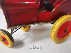 Voiture Mécanique JRD en Tôle Années 40 Modèle Jean-Anatole à Restaurer