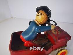 Voiture Mécanique JRD en Tôle Années 40 Modèle Jean-Anatole à Restaurer