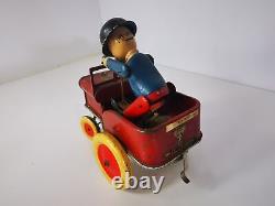Voiture Mécanique JRD en Tôle Années 40 Modèle Jean-Anatole à Restaurer