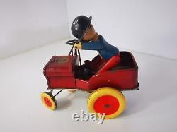 Voiture Mécanique JRD en Tôle Années 40 Modèle Jean-Anatole à Restaurer
