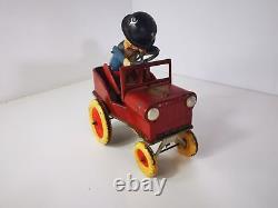 Voiture Mécanique JRD en Tôle Années 40 Modèle Jean-Anatole à Restaurer