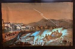 Vue Panoptique pour Polyorama, LUGANO 9,5 cm x 14 cm -Effet Jour/Nuit