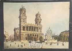 Vue Panoptique pour Polyorama, PARIS 14,5 cm x 20 cm-Effet Jour/Nuit