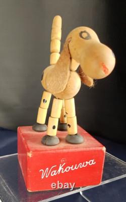 WAKOUWA Un Chien En Bois France jouet articulé ancien