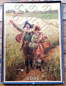 XIXe? GRANDE BOITE DE 3 PUZZLES JEU ANCIEN MILITARIA Guerre de 1870 Escrime