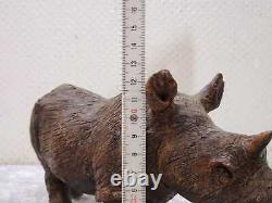 XXL Lineol Elastolin Dimensions Jeu Animal Rhinocéros Vintage 27,5 CM X 12,5