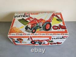 Yumbo Clim N° 209 Tractopelle Rétrocaveuse électrique en Boite Jouets Vintage